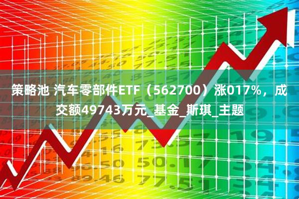 策略池 汽车零部件ETF（562700）涨017%，成交额49743万元_基金_斯琪_主题